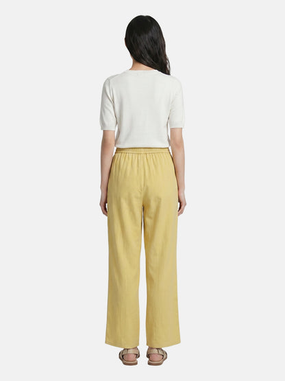 Pantaloni in Viscosa Giallo