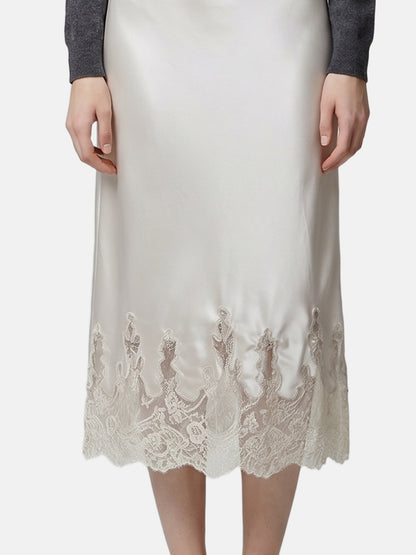 Gonna in Poliestere Beige Scuro