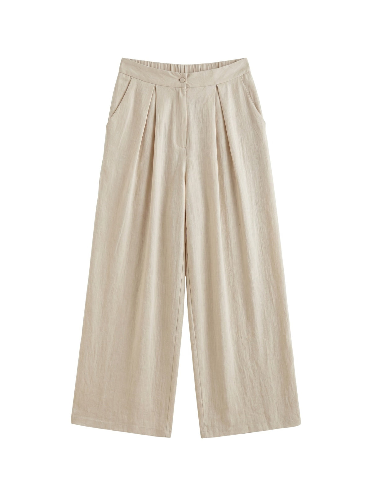 Pantaloni in Viscosa Beige
