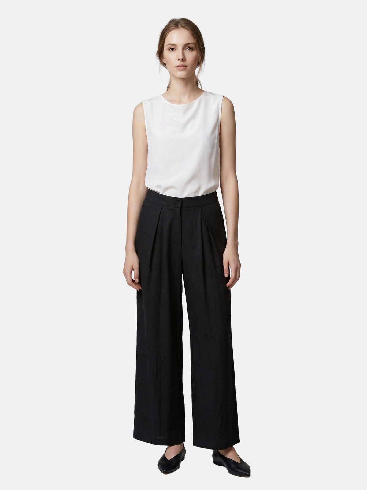 Pantaloni in Viscosa Nero