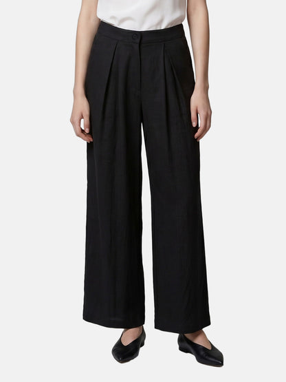 Pantaloni in Viscosa Nero