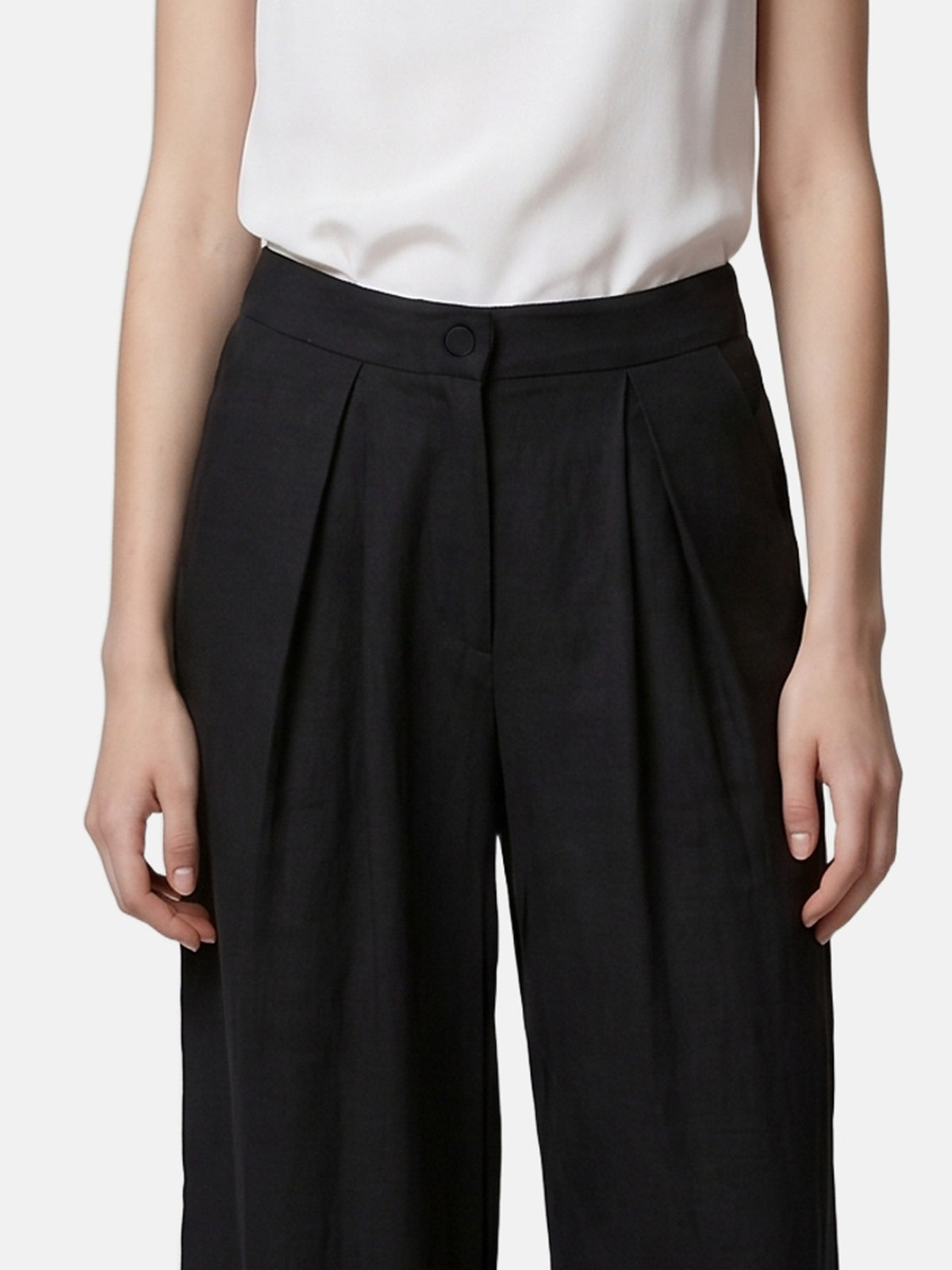 Pantaloni in Viscosa Nero