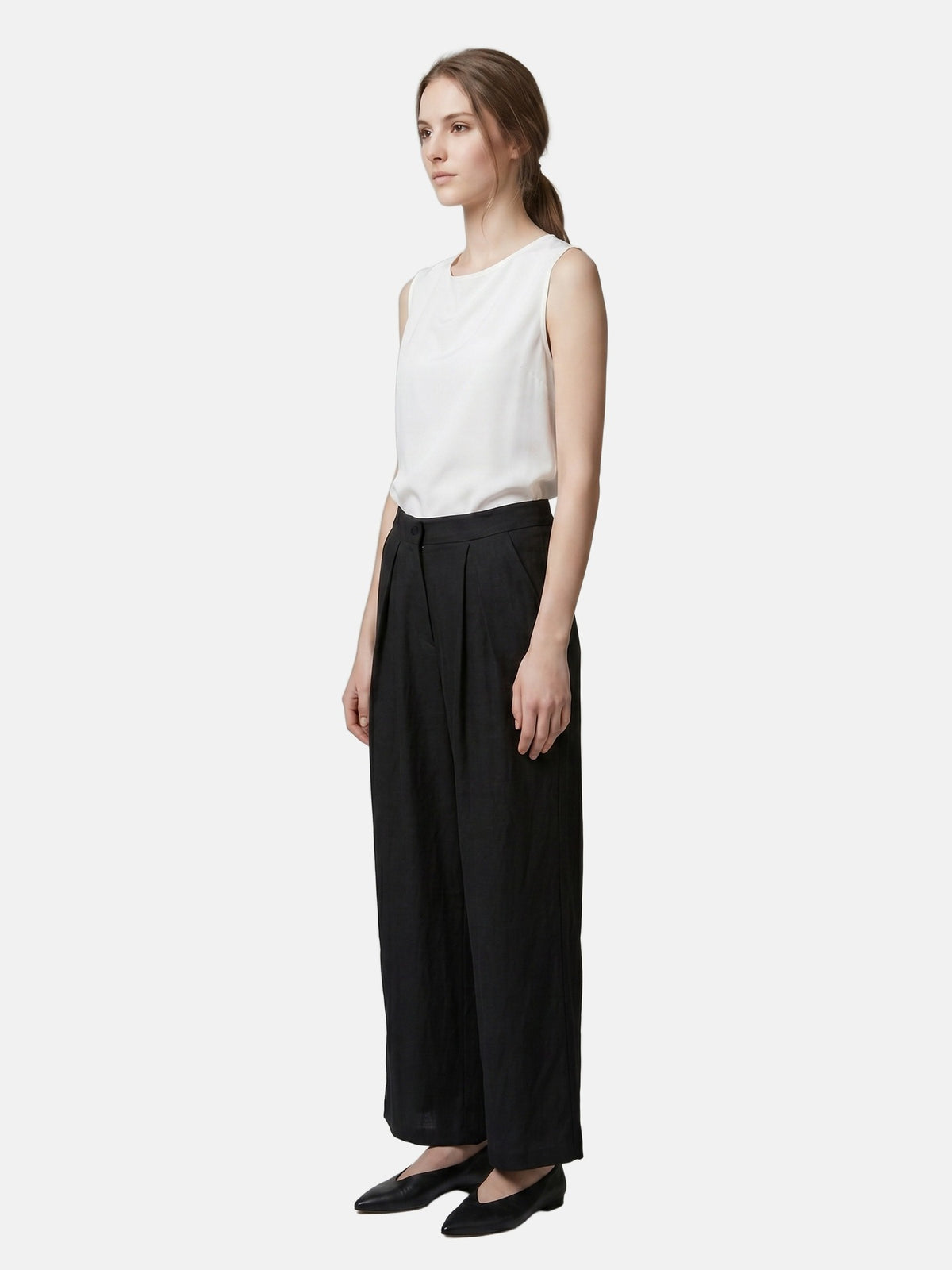 Pantaloni in Viscosa Nero