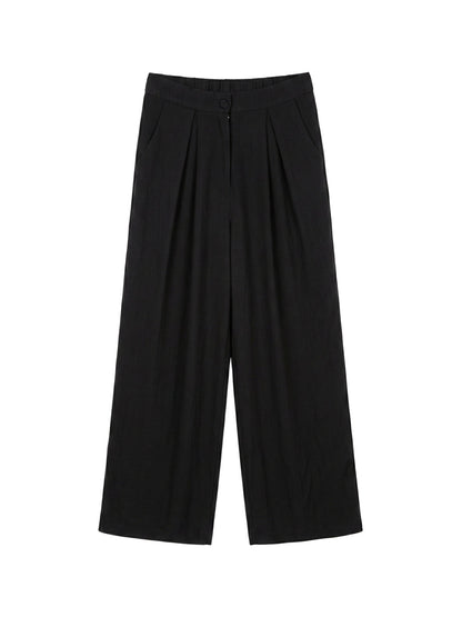 Pantaloni in Viscosa Nero