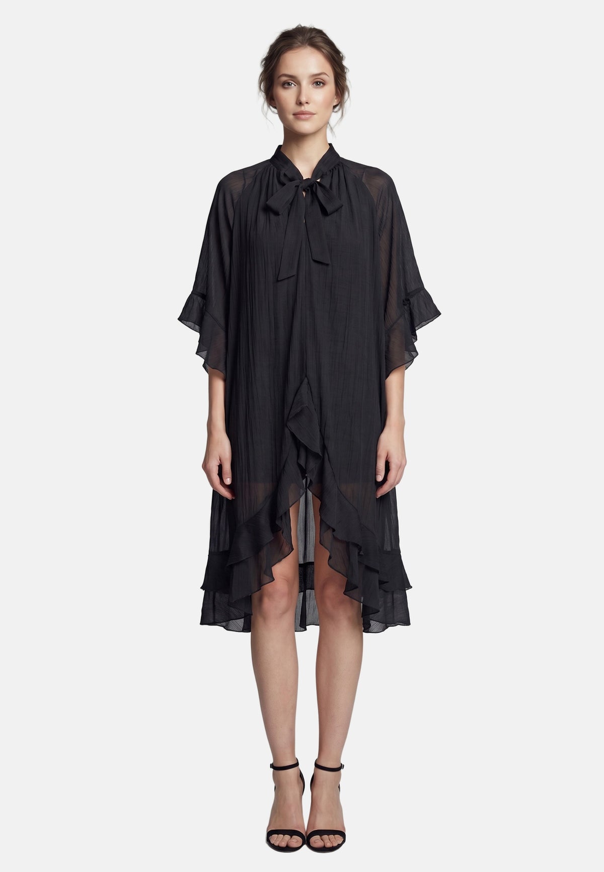 Vestito in Tencel Nero