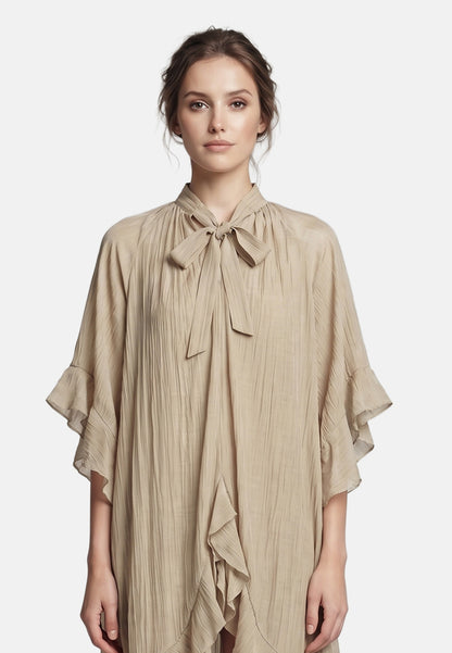 Vestito in Tencel Cammello