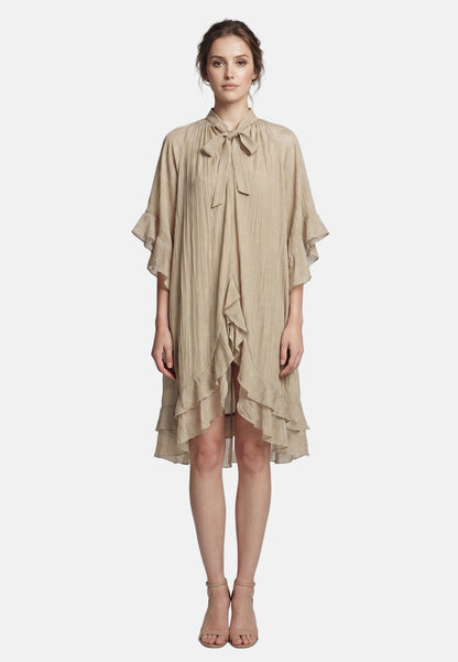 Vestito in Tencel Cammello