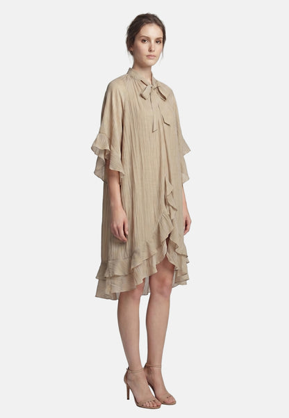 Vestito in Tencel Cammello