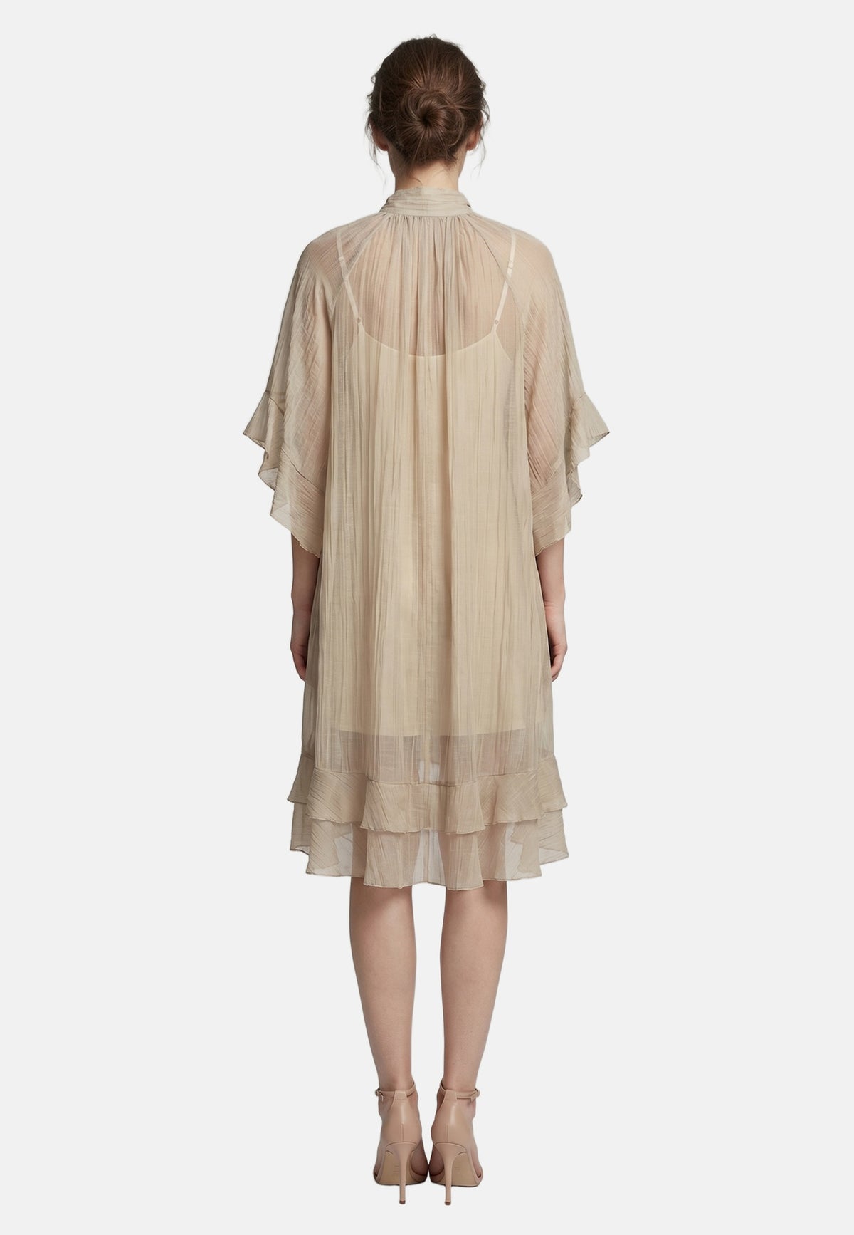 Vestito in Tencel Cammello