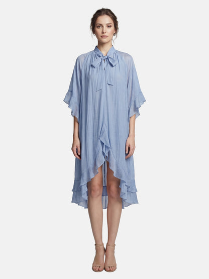 Vestito in Tencel Blu