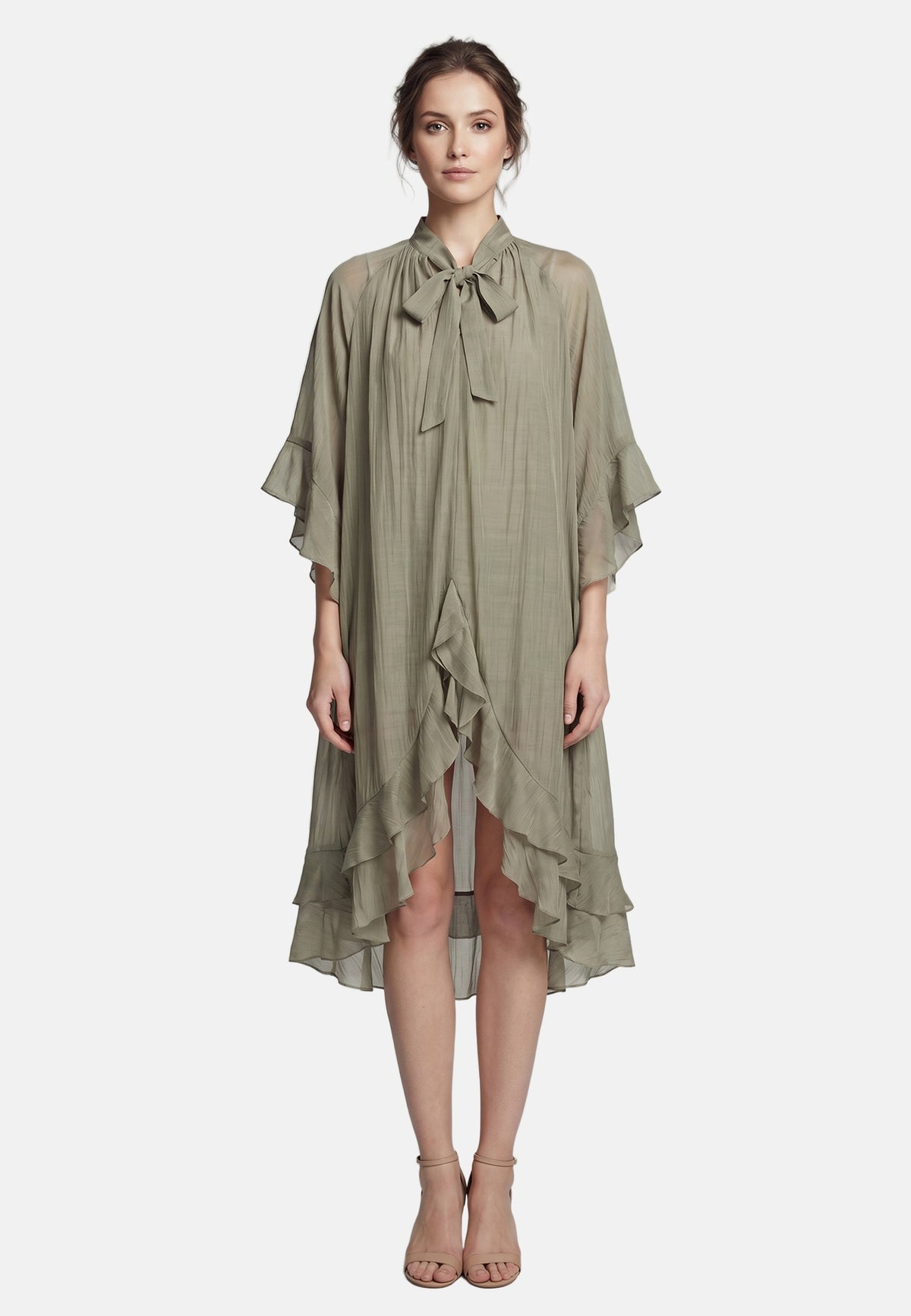 Vestito in Tencel Beige
