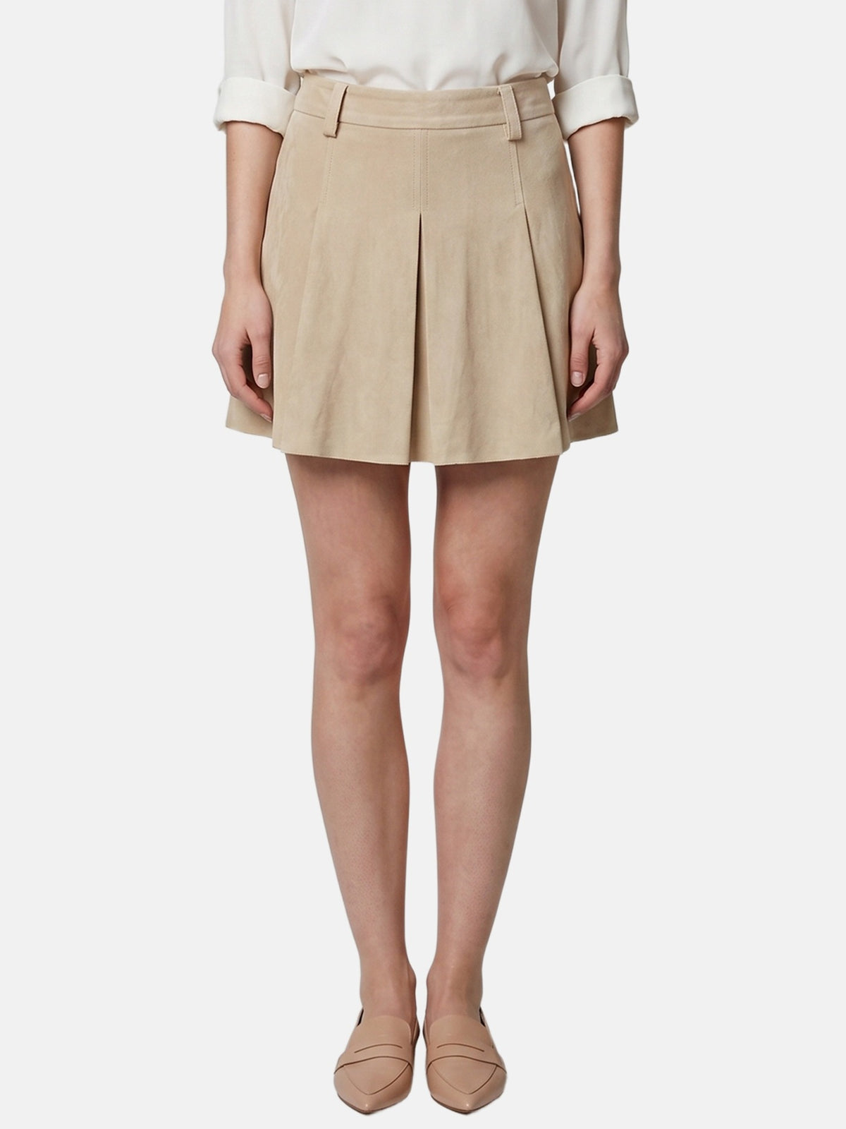 Gonna in Poliestere Beige