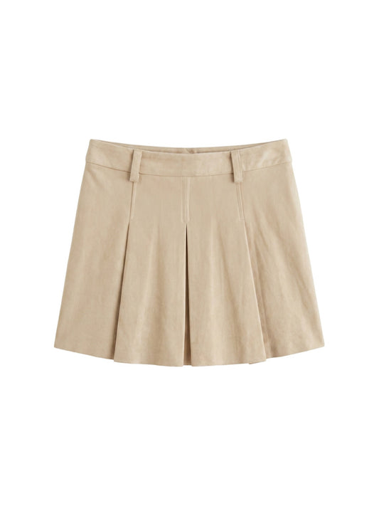 Gonna in Poliestere Beige