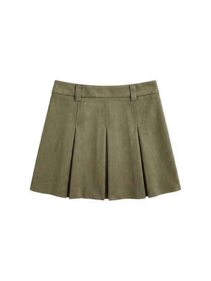 Gonna in Poliestere Verde Militare