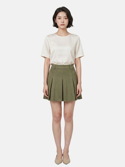 Gonna in Poliestere Verde Militare
