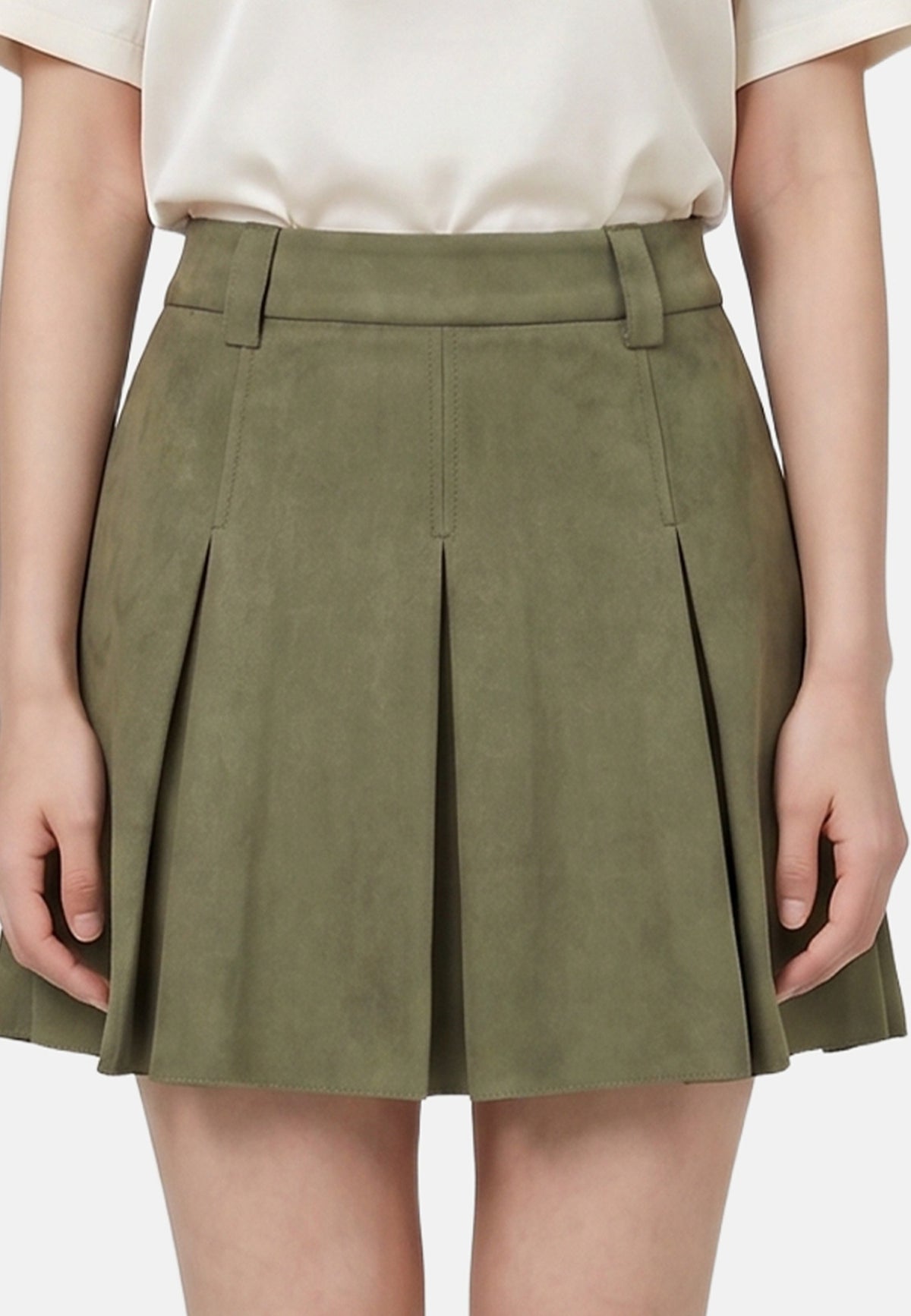 Gonna in Poliestere Verde Militare