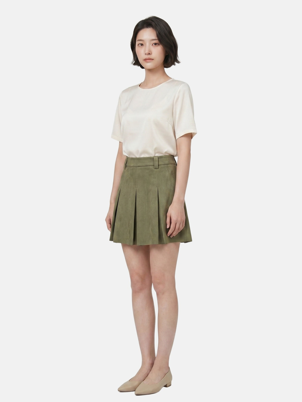 Gonna in Poliestere Verde Militare