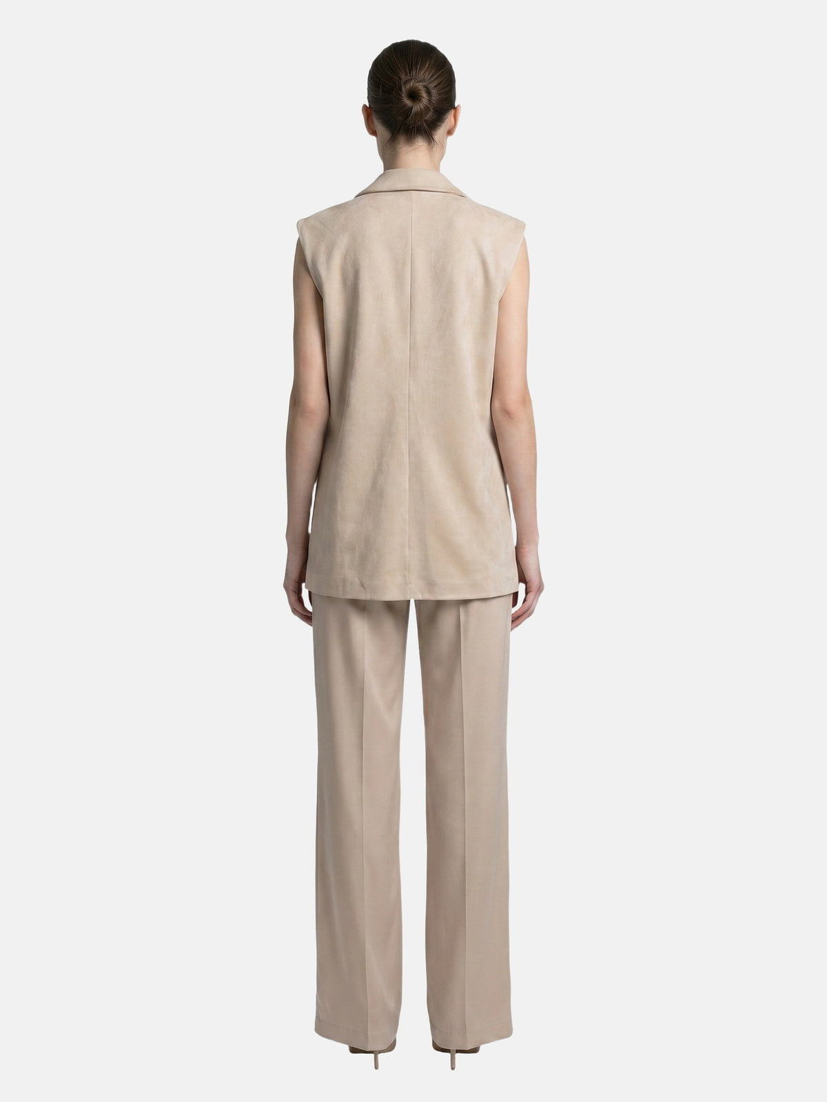 Gilet in Poliestere Beige