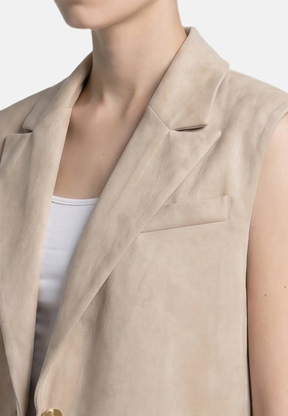Gilet in Poliestere Beige
