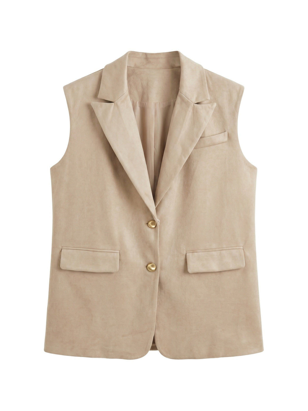 Gilet in Poliestere Beige