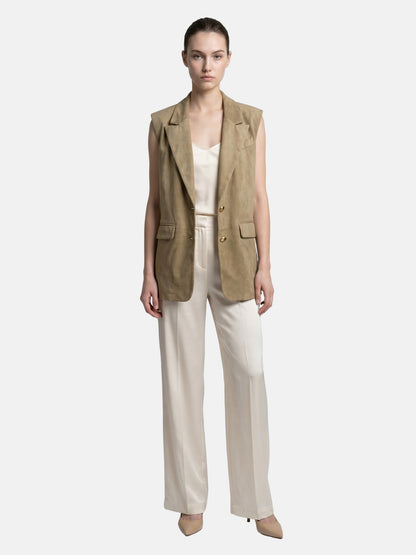 Gilet in Poliestere Cammello