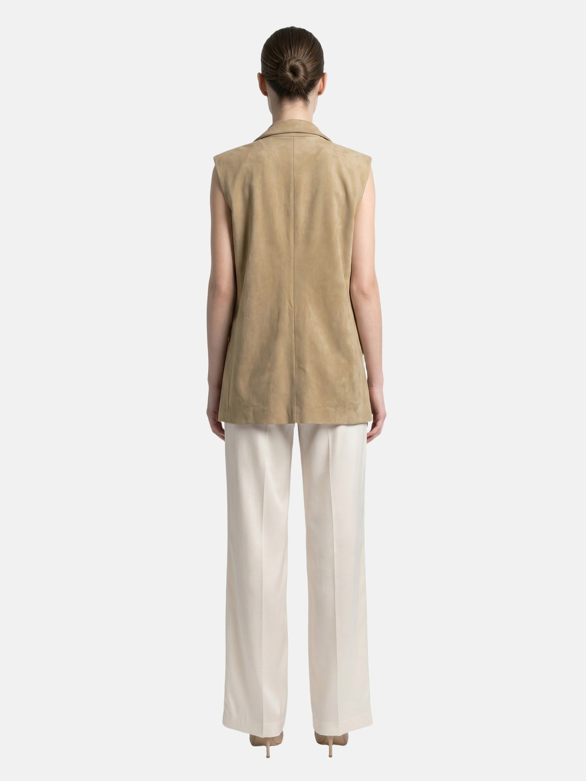 Gilet in Poliestere Cammello