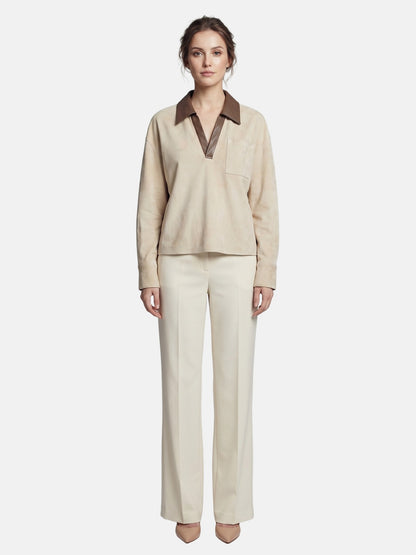 Camicia in Poliestere Beige