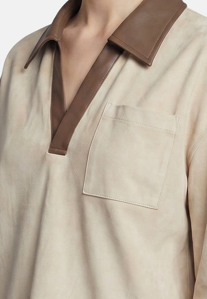 Camicia in Poliestere Beige