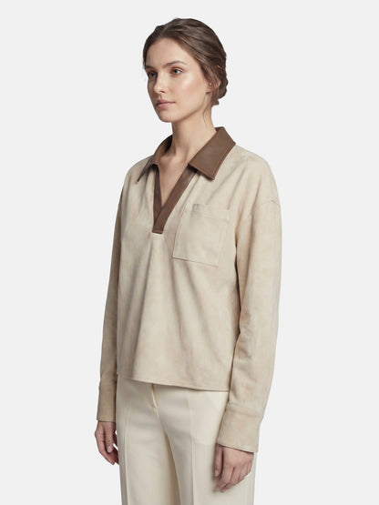 Camicia in Poliestere Beige