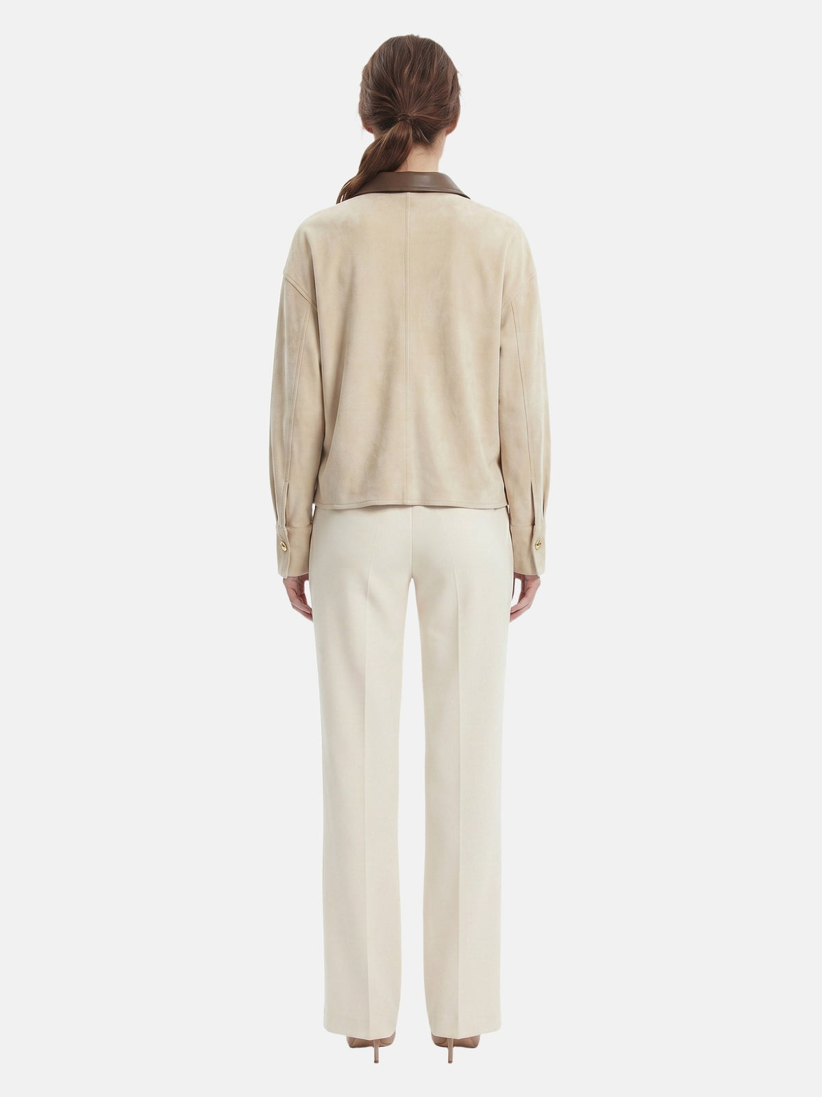 Camicia in Poliestere Beige
