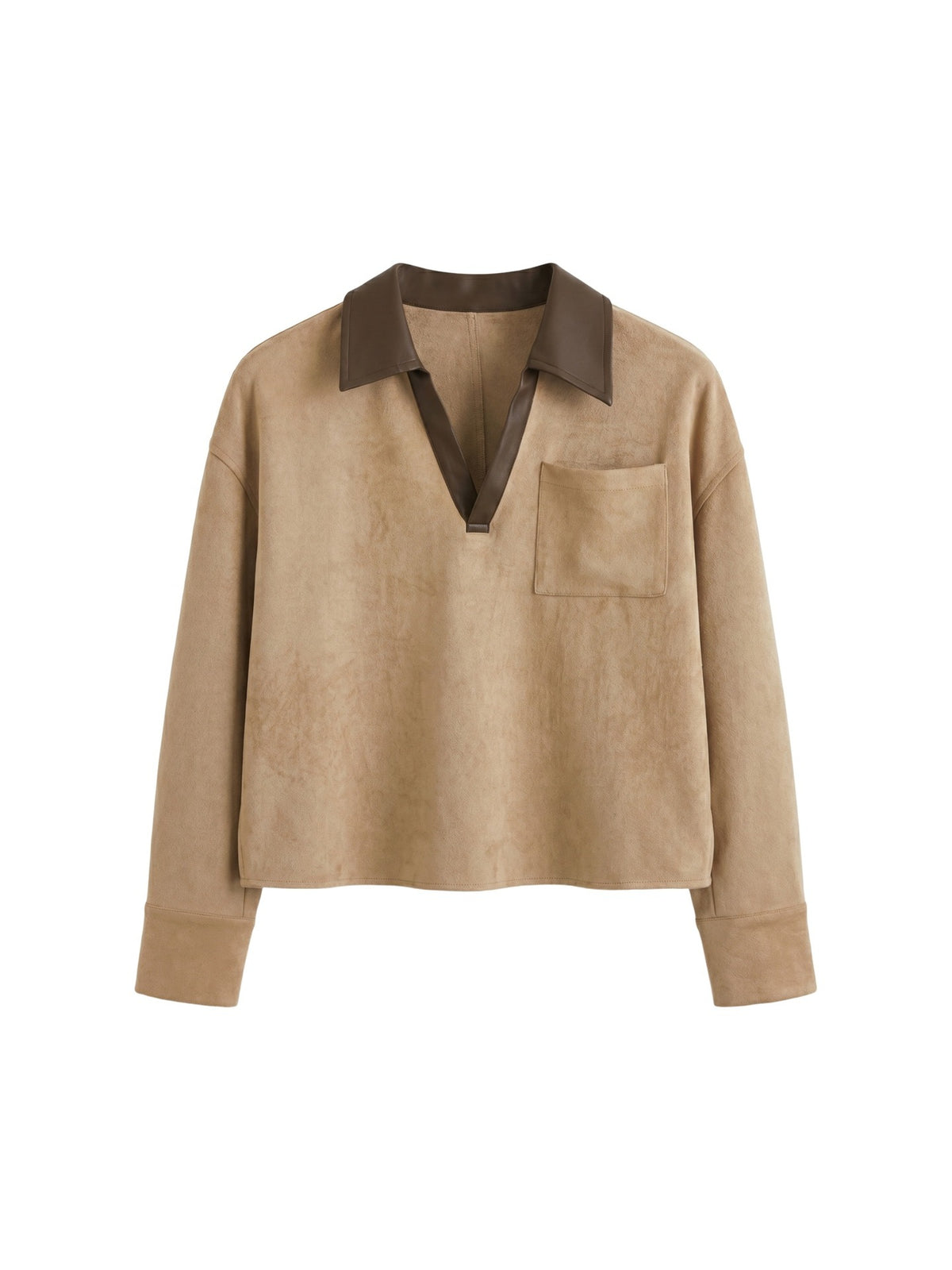 Camicia in Poliestere Cammello