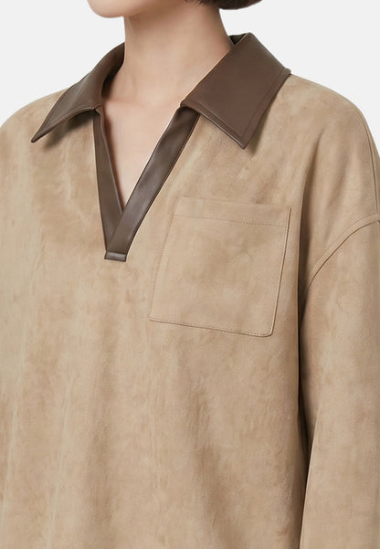 Camicia in Poliestere Cammello