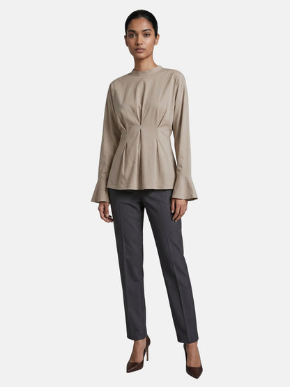Blusa in 70% Viscosa 30% Tencel Beige