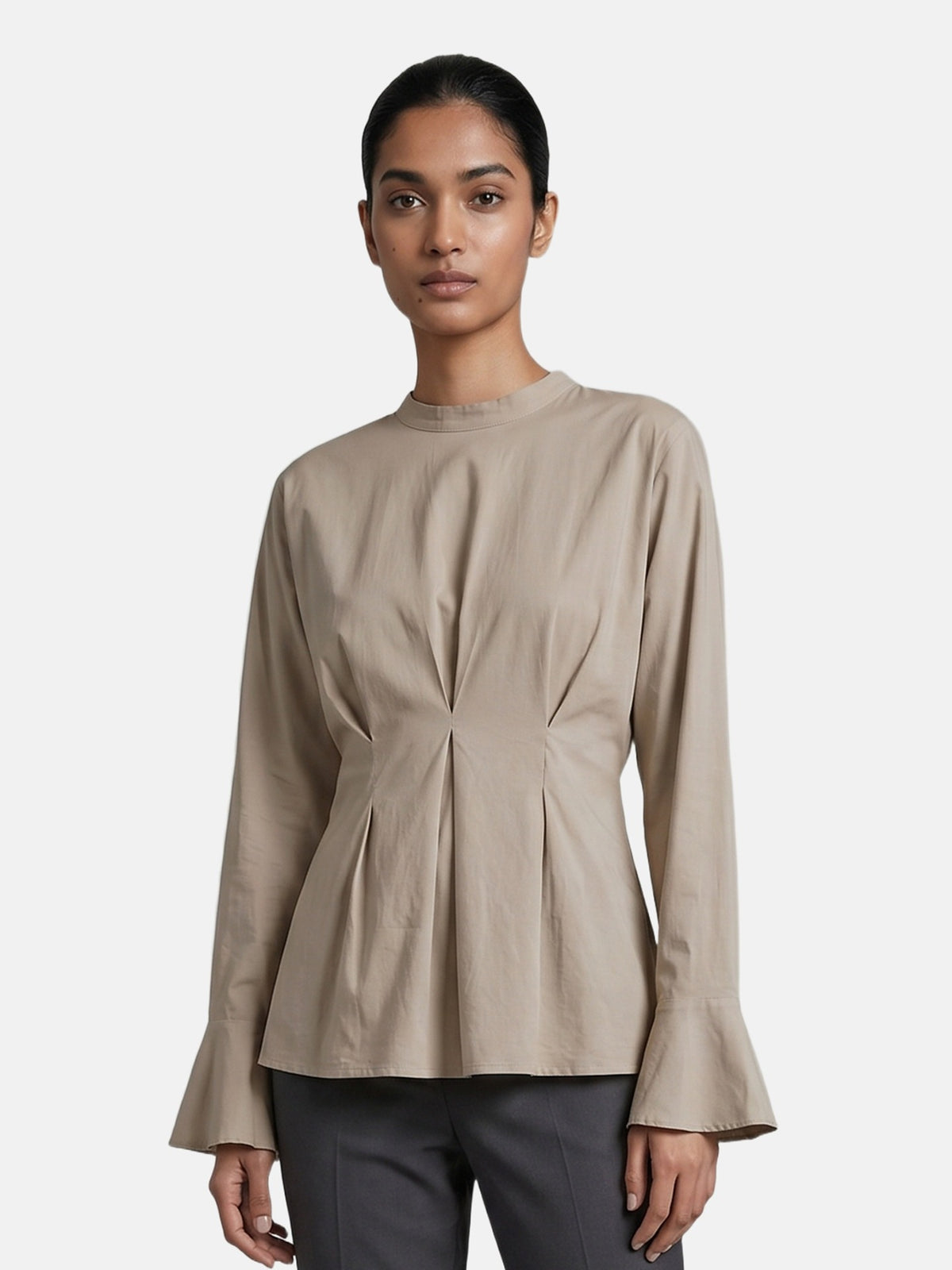 Blusa in 70% Viscosa 30% Tencel Beige
