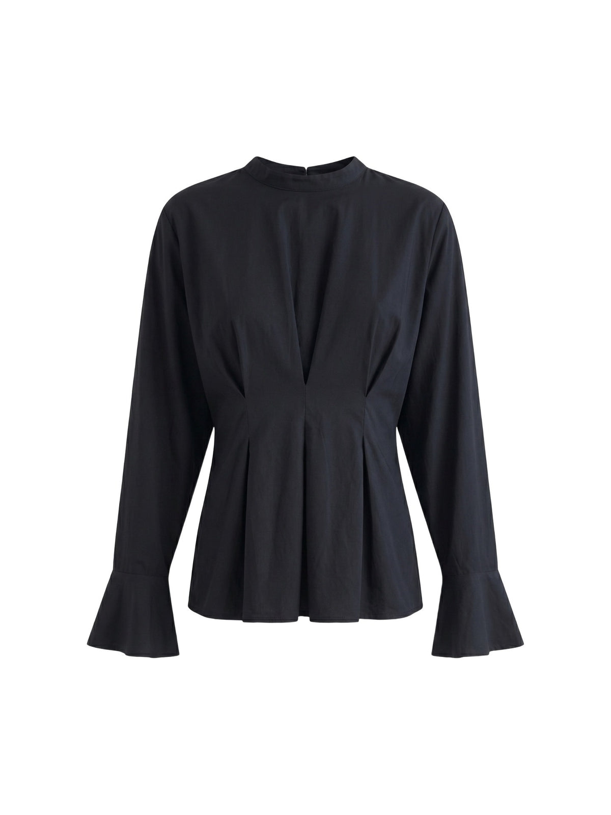 Blusa in 70% Viscosa 30% Tencel Nero