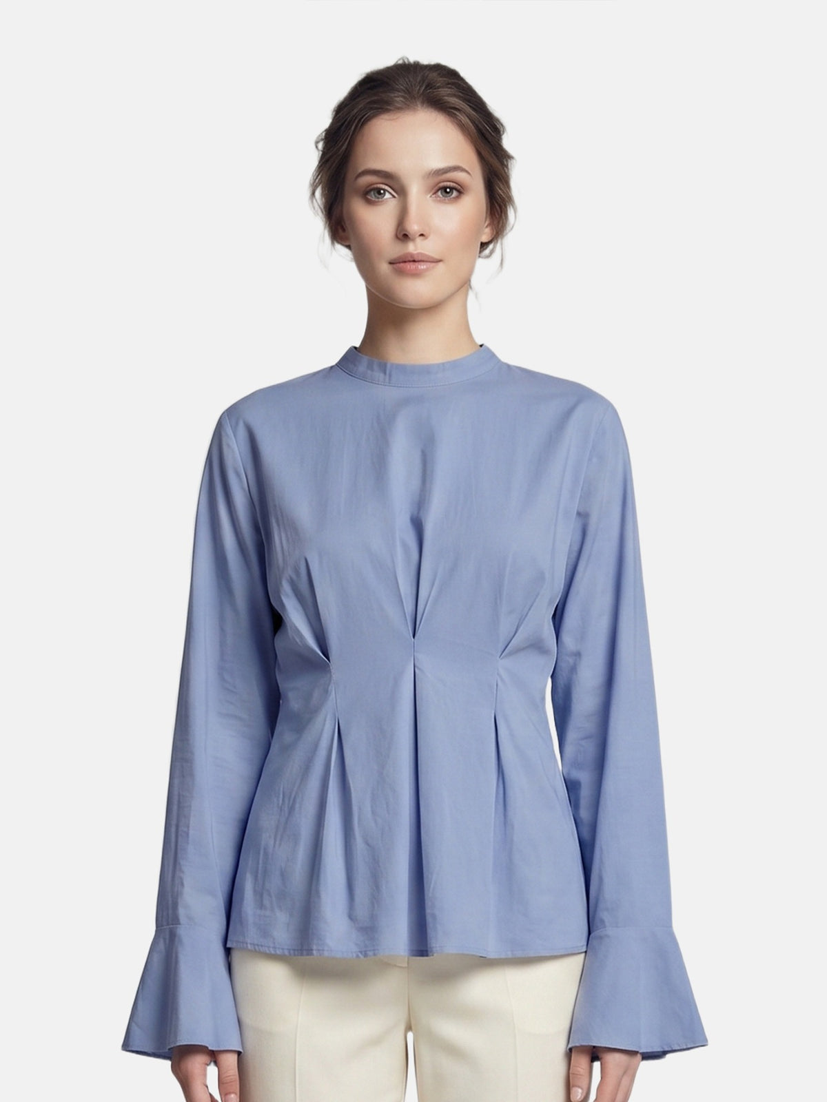 Blusa in 70% Viscosa 30% Tencel Blu Jeans