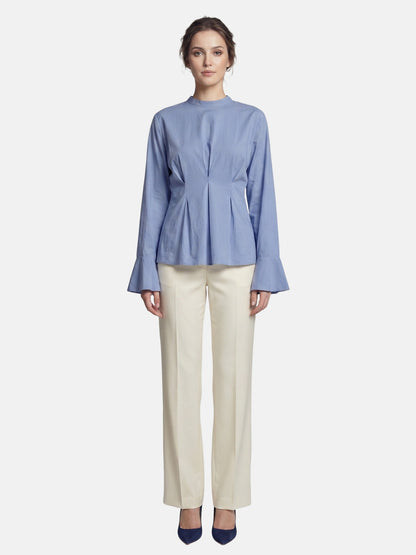 Blusa in 70% Viscosa 30% Tencel Blu Jeans
