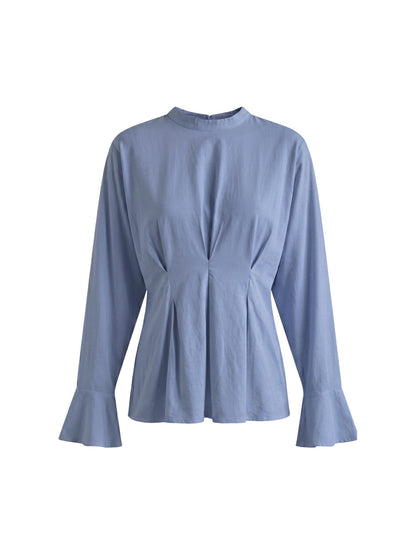 Blusa in 70% Viscosa 30% Tencel Blu Jeans