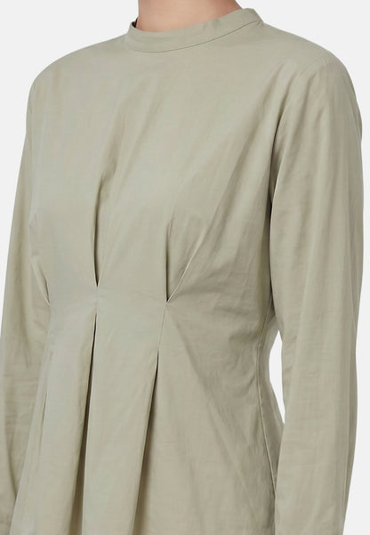 Blusa in 70% Viscosa 30% Tencel Verde Militare