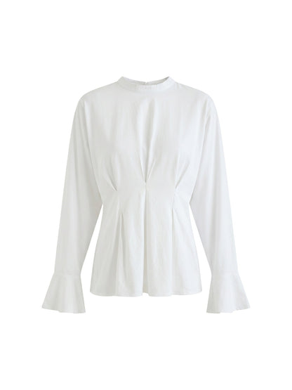 Blusa in 70% Viscosa 30% Tencel Bianco