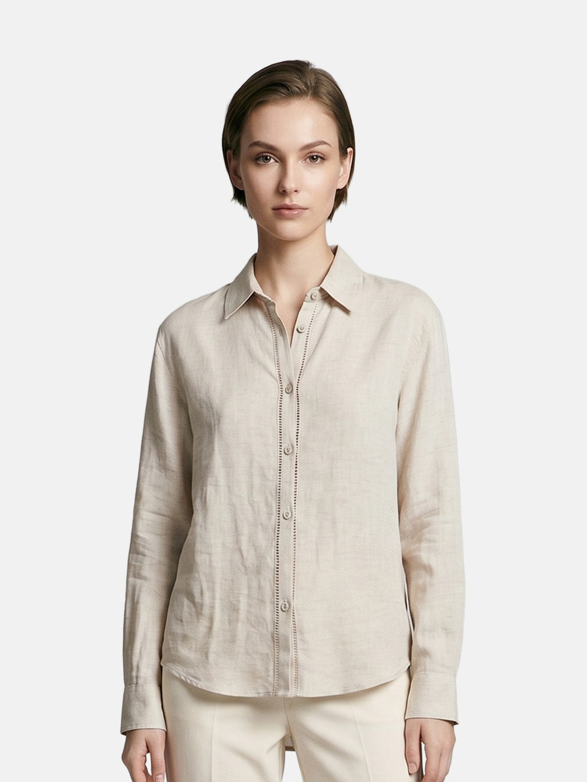 Camicia in Tencel Beige