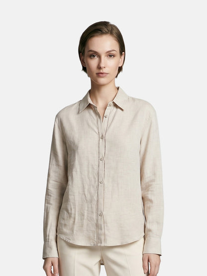 Camicia in Tencel Beige