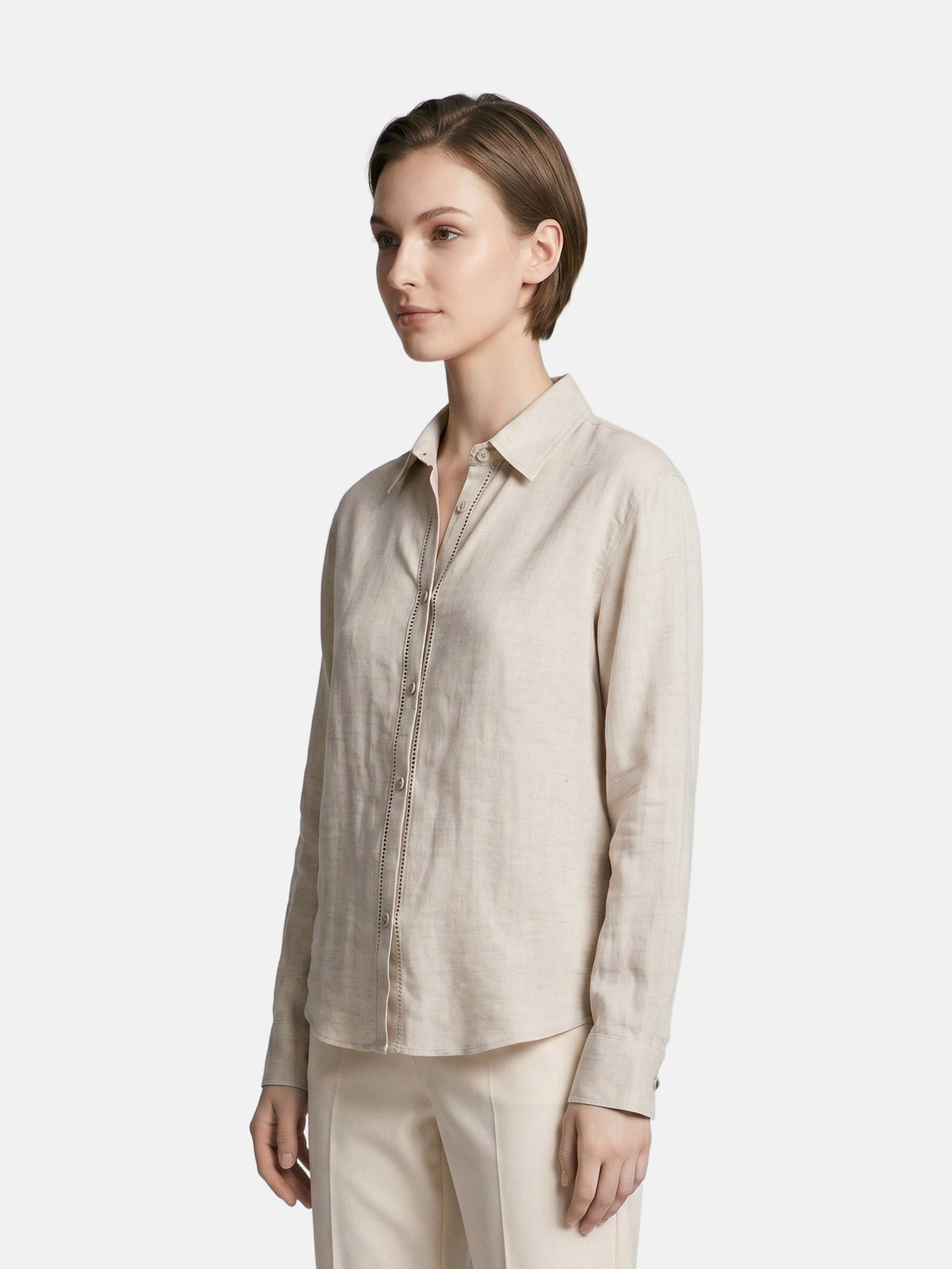 Camicia in Tencel Beige