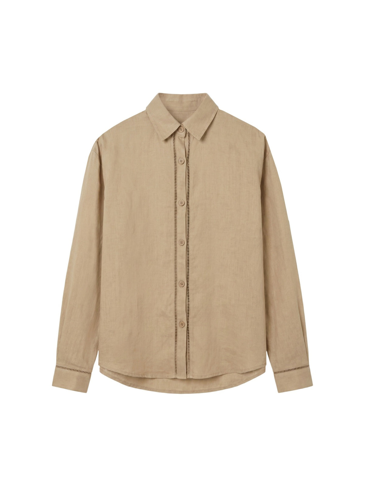 Camicia in Tencel Beige Scuro