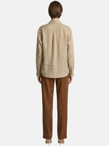 Camicia in Tencel Beige Scuro