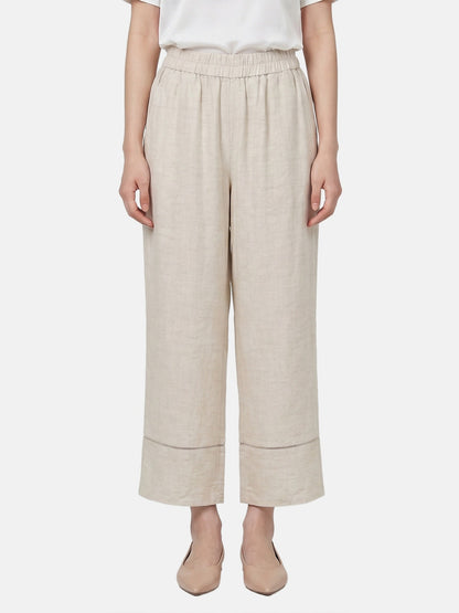 Pantaloni in Tencel Beige