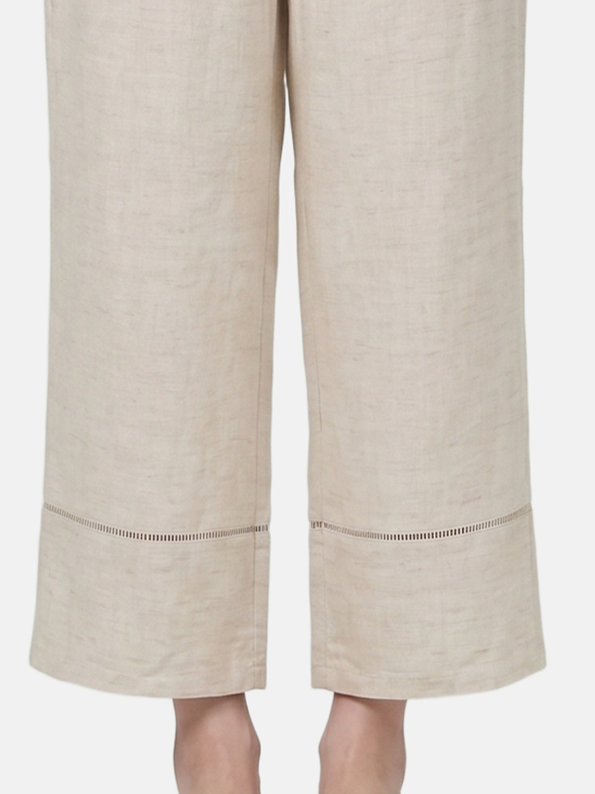 Pantaloni in Tencel Beige