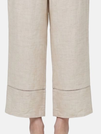Pantaloni in Tencel Beige