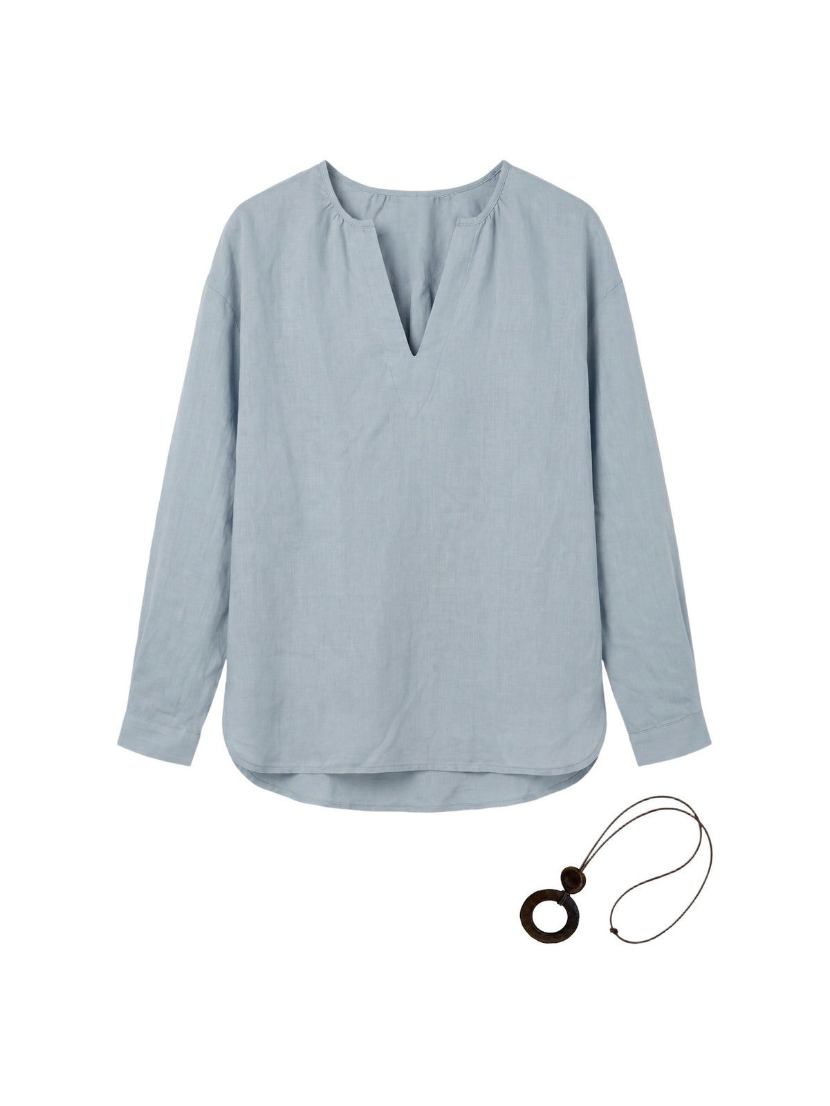 Blusa in Tencel Blu