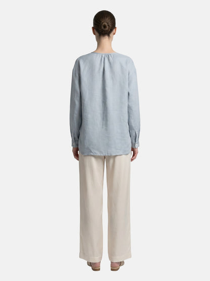 Blusa in Tencel Blu